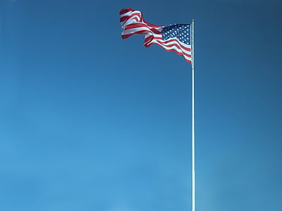 Flaga Amerykańska, Stany Zjednoczone Ameryki, Flaga, 4 lipca, Ameryka, Dom