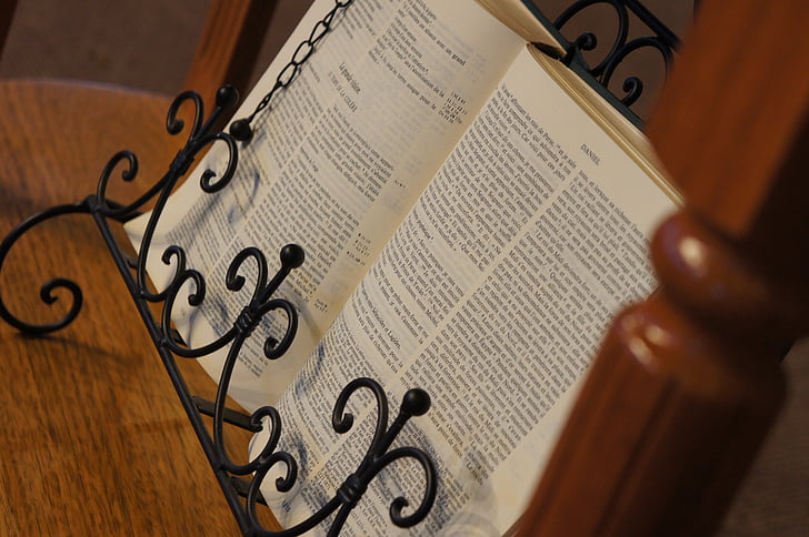 Bibli, bible Svatá, kniha, literatura, dřevo - materiál