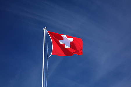 flag, Schweiz, rød, hvid, Brier