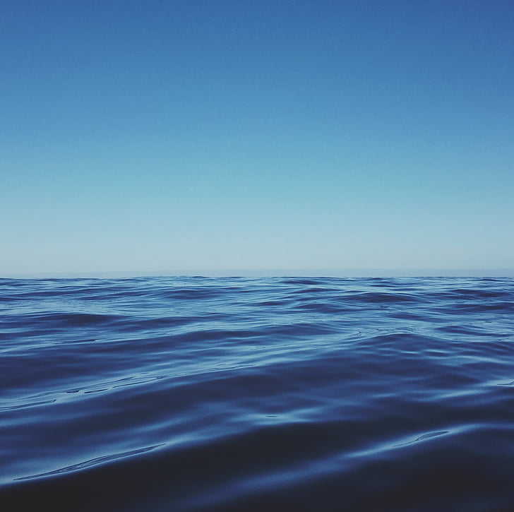ūdens, debesis, zila, jūra, okeāns, Horizon, daba