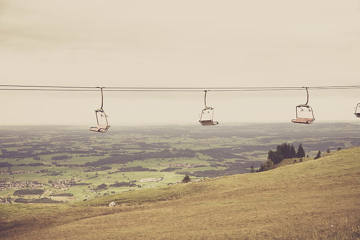 Allgäu, desportos de inverno, elevador de esqui, elevador, transportes, Chairlift, gôndola