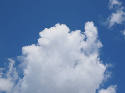debesys, debesų susidarymas, dangus, mėlyna, balta, atmosfera, Cumulus debesys