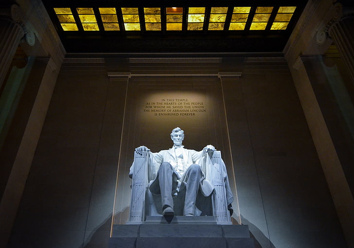 Monumento, Stati Uniti d'America, America, Washington, luoghi d'interesse, Abraham lincoln, Statua