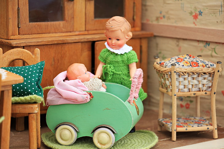 hiše za punčke, Doll's house, stari, igrače, igra, otroci igrače, zgodovinsko
