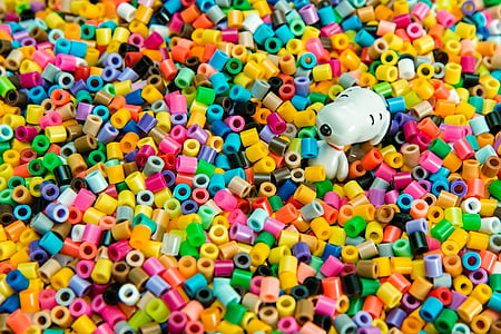 fargerike, perler, Snoopy, munter, aktiviteter, aktivitet perler, dekorative