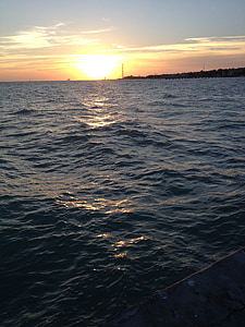 naplemente, óceán, Key west, tenger, természet, víz, alkonyat