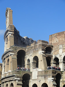 a Colosseum, a romok a, Olaszország, emlékmű, történelem, Colosseum, építészet