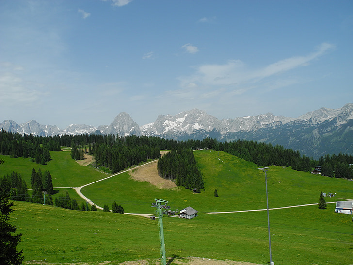 Panorama, Matkamine, mäed, Alpine, taevas, maastik