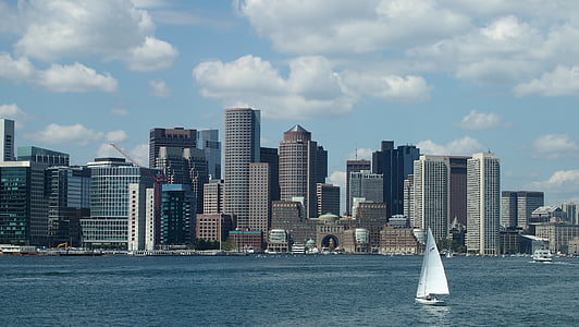 boston, usa, america, port city, sky, building