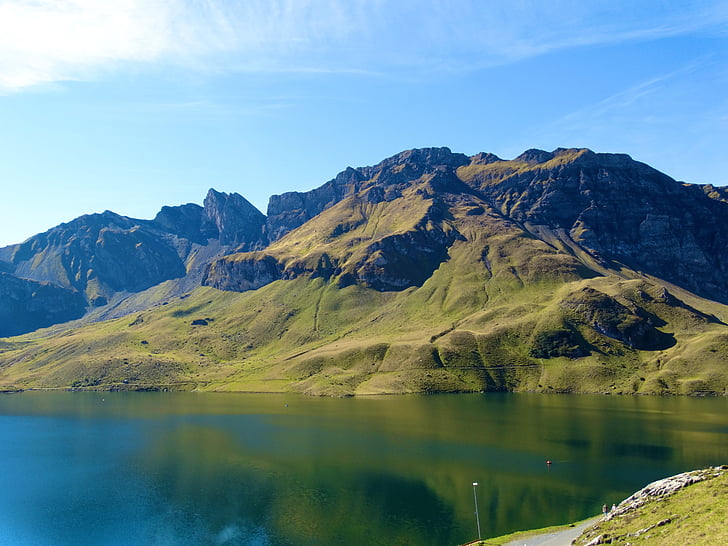 Mountain tippkohtumisel, melchsee-frutt, tannensee, bergsee, Alpine, Alpine järv, Šveits