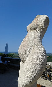 arte, pedra, grávida, escultura, tronco, Croácia