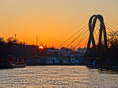 Bydgoszcz, Brda, Università, Ponte, struttura, Polonia, fiume
