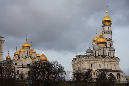 katedra, Kremlius, Maskva, Rusija, kupolas