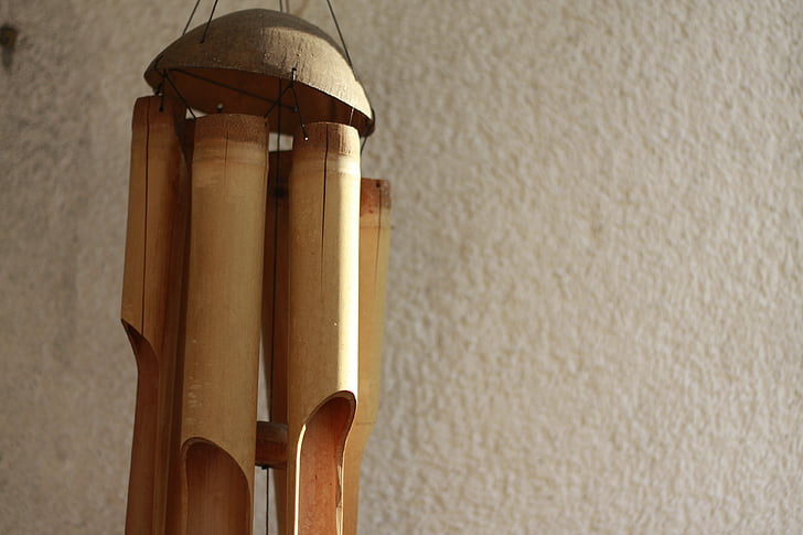 wind chime, wooden, wind, sound, chime, hanging, wood