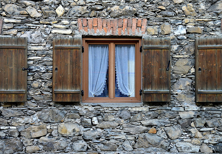 obturador, casa de fazenda, janelas de madeira, tábuas de madeira, Allgäu, cultura, arquitetura