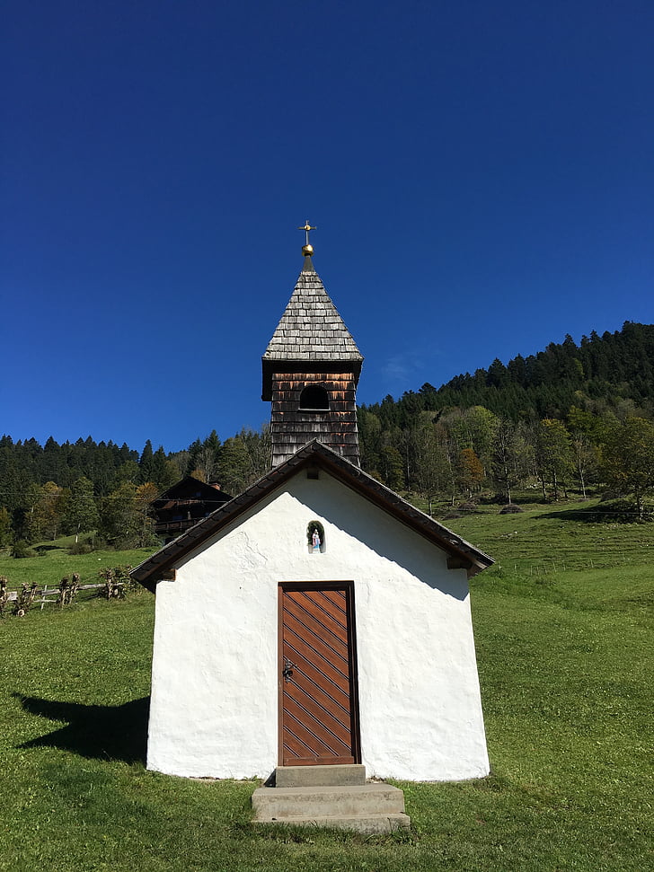 Natur, Berge, Alpine, Kapelle, Wiese, Deutschland, Landschaft