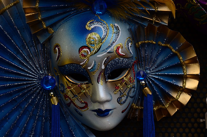 maska, Venecija, Karneval, kostim, Italija, Venezia, žena