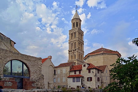 dioakletianpalast, Split, Kroatien, gamla stan, Europa, byggnad, monumentet
