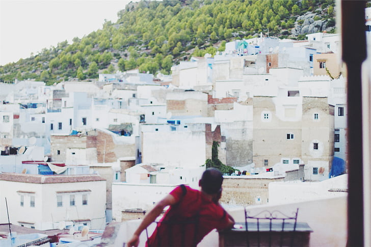 Santorini, Grekland, byggnader, hus, lägenheter, Hills, kille