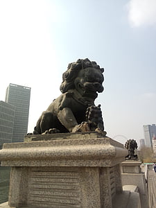 kő oroszlán, szobrászat, hatalmas, lendület