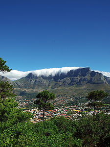 Afrika Selatan, Tutup, Gunung, Meja, awan, alam, Panorama