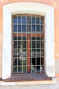 Lettonia, Daugavpils, Fort, edifici, finestra