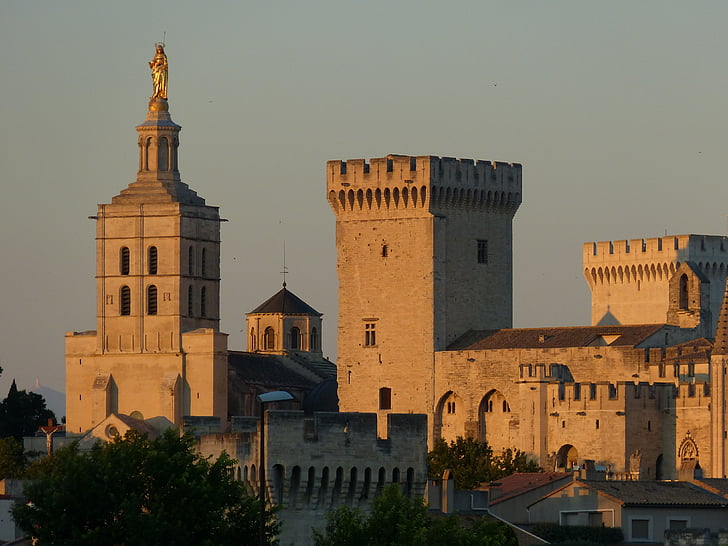 Avignon, Francja, Palais des papes, Historycznie, Architektura, Prowansja, Pałac