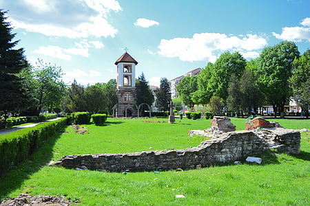 l'església, Targoviste, edifici, cel, blau, ortodoxa, ciutat