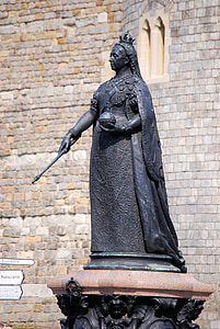 statue de, sculpture, Reine victoria, monument, Memorial, Windsor, célèbre