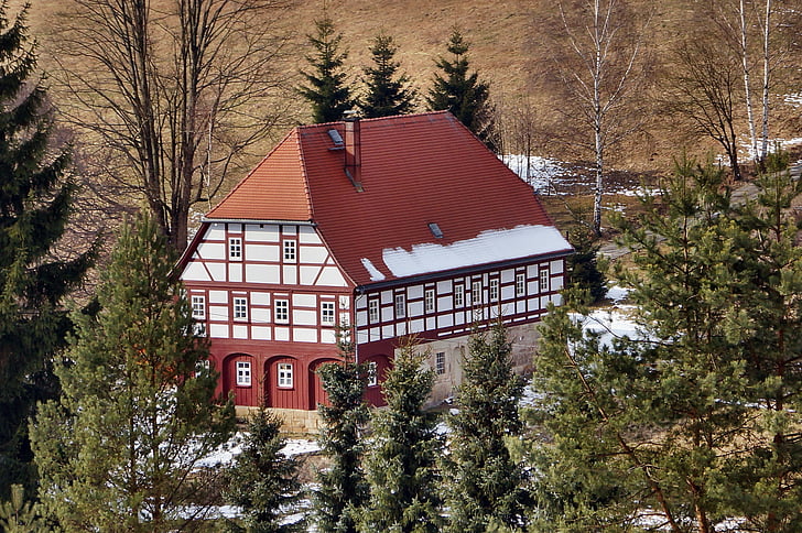 heimatstube, hut of the sbb, home, building, truss, type of house, architecture