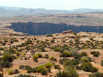 Horseshoe bend, Sidan, Arizona, Coloradofloden, USA, Gorge, öken