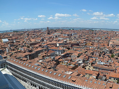 Venècia, Venezia, Itàlia, població al riu, l'Outlook, veure, horitzó