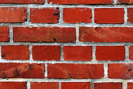 murstensvæg, mursten, cement, mønster, sten, væg