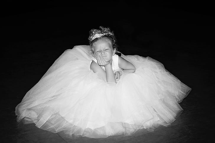 wedding, flower girl, dress, gown, portrait, child, young