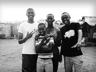 Kliptown, Soweto, Sud Africa, africano, bambini, rurale, Villaggio