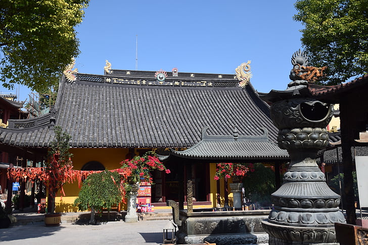 Nanshan temple, Shanghai, templet, Asia, templet - byggnad, kulturer, buddhismen
