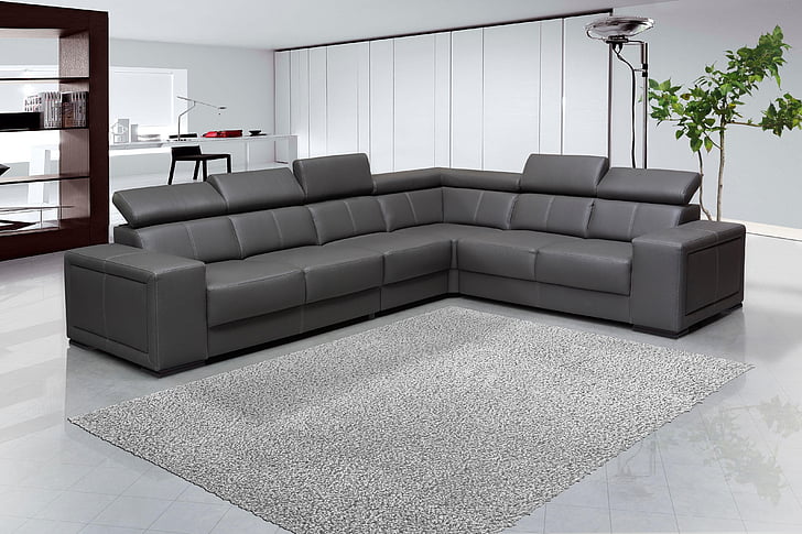 sofa, interior design, leaving room, furniture, gray, carpet, leather