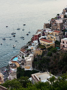 Positano, Naples, Itālija, ceļojumi, vasaras, jūras, saules
