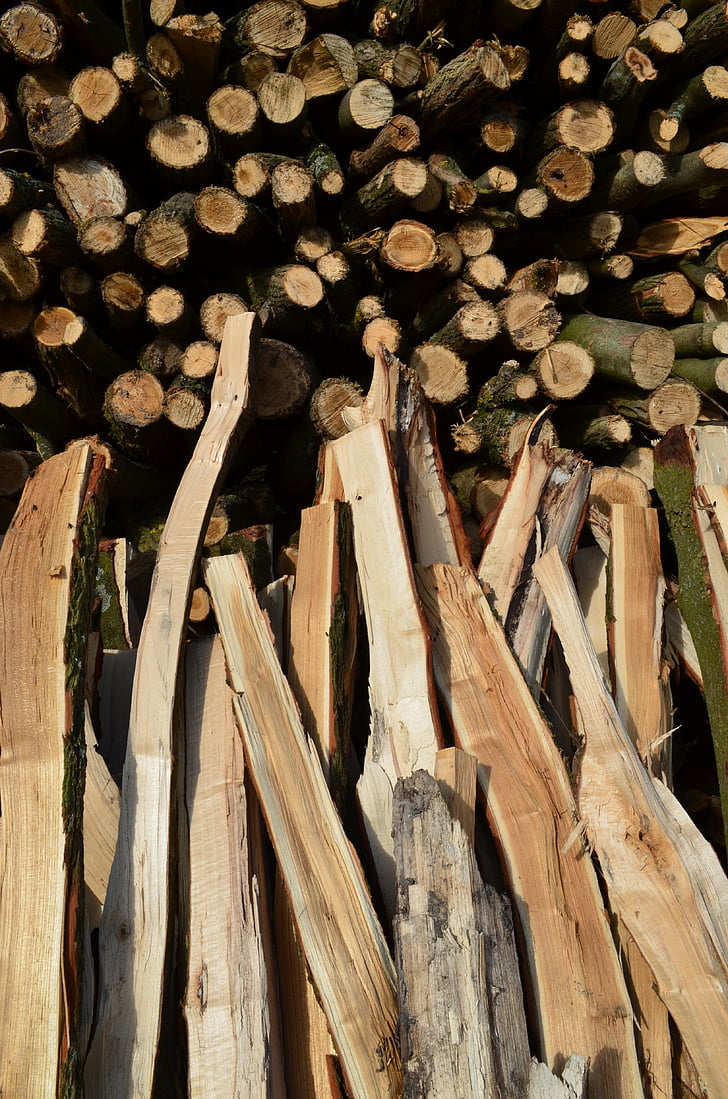 træ, brænde, holzstapel, voksende bestand, tømmer, træindustrien, brænde stack