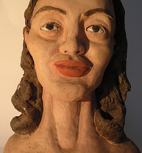 Artesania, dona, estàtua, Nina, escultura, cara