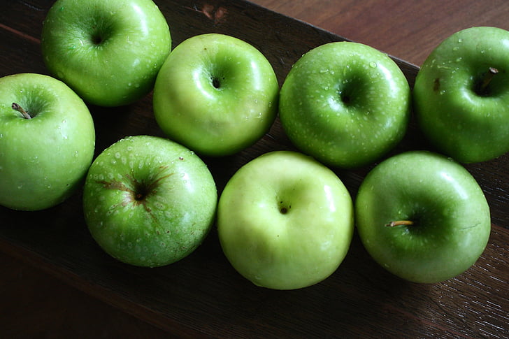 แอปเปิ้ล, สีเขียว, แอปเปิ้ลเขียว, ผลไม้, อาหาร, มีสุขภาพดี, ความสดใหม่