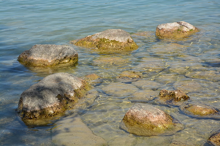 Rocks, vesi, Lake, Annecy, Haute-savoie, valo, matelija