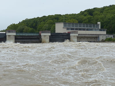lock, weir, high water, dam, barrage, power plant, danube