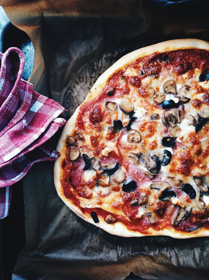 Pizza, Avaleht, ahi, värske, kuum, köök, toidu