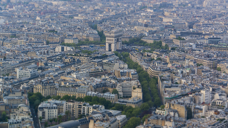 파리, 프랑스, 개선문, 에펠 탑, 보기, 관심사의 장소, 큰 도시