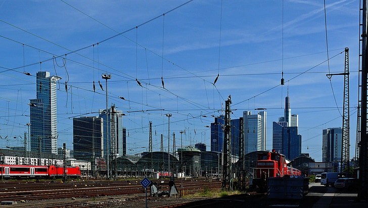 pociągiem, Stacja kolejowa, platformy, bahnsteigkante, ruchu kolejowego, banki, Niemcy