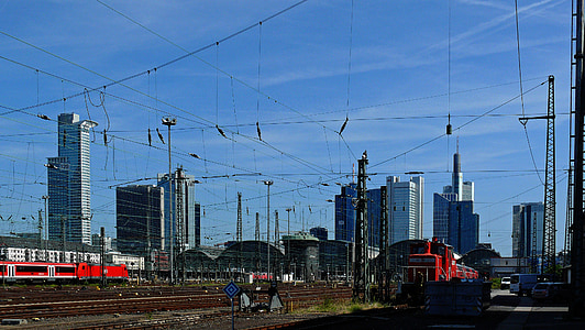 vilcienu braukt, dzelzceļa stacija, platformas, bahnsteigkante, dzelzceļa satiksmes, bankas, Vācija