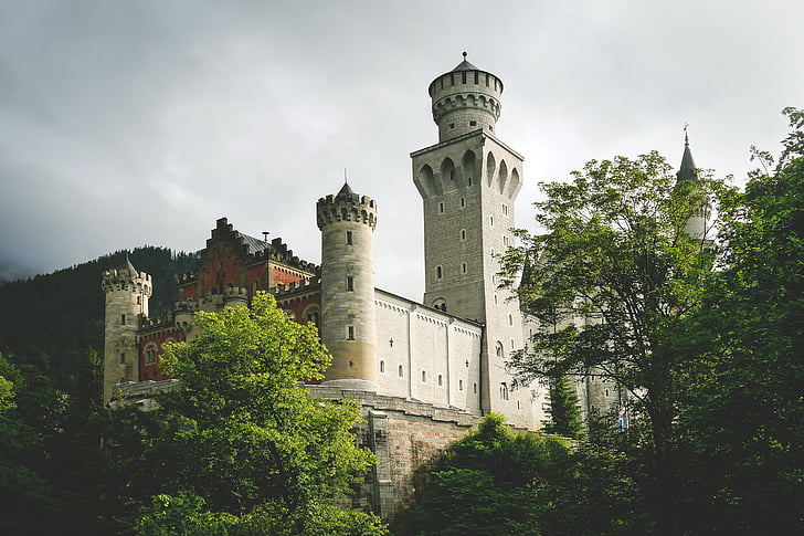 slott, Kristin, Tyskland, Bayern, Hohenschwangau, platser av intresse, landmärke