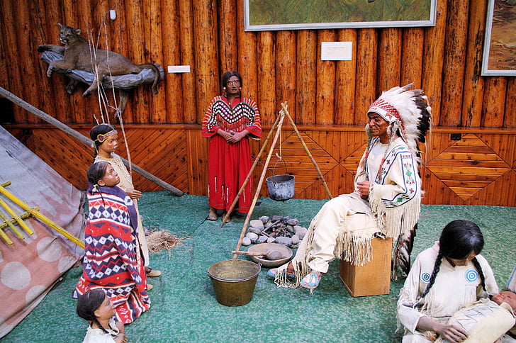 índio nativo, Museu, Terra Indígena, Banff, Alberta, Canadá