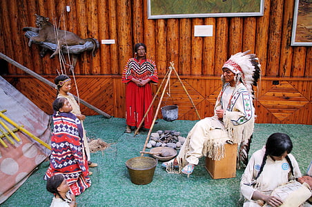 indián, Múzeum, őshonos, Banff, Alberta, Kanada